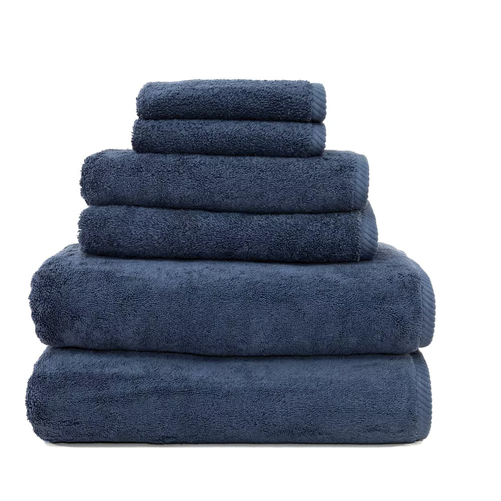 Linum Home Textiles Soft Twist 6-pc. Bath Towel Set - Midnight Blue